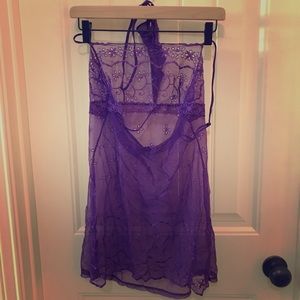 Victoria’s Secret Sheer Lace Teddy Slip